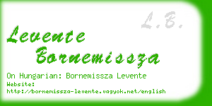 levente bornemissza business card